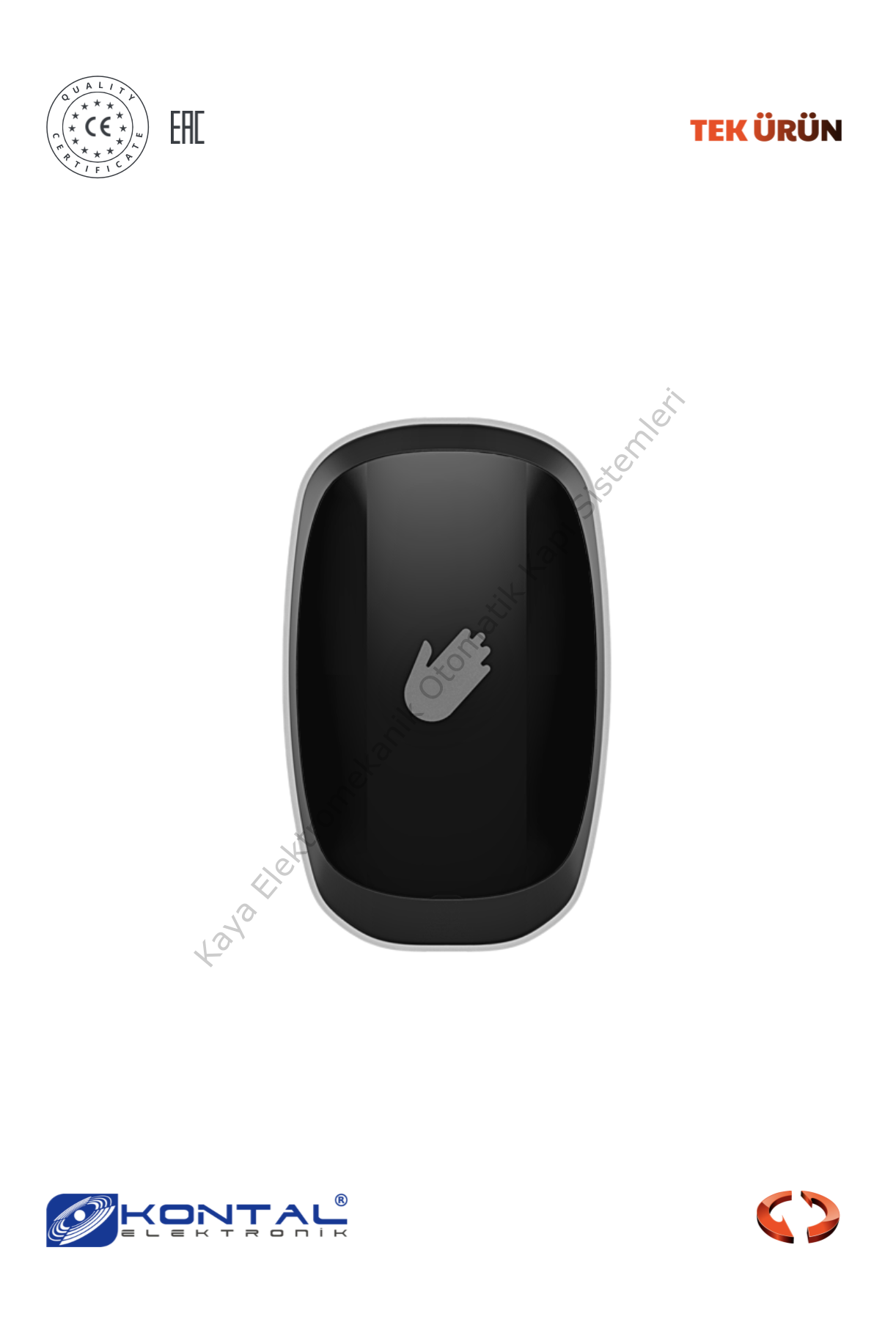 Kontal ES Otomatik Kapı El Sensörü Siyah