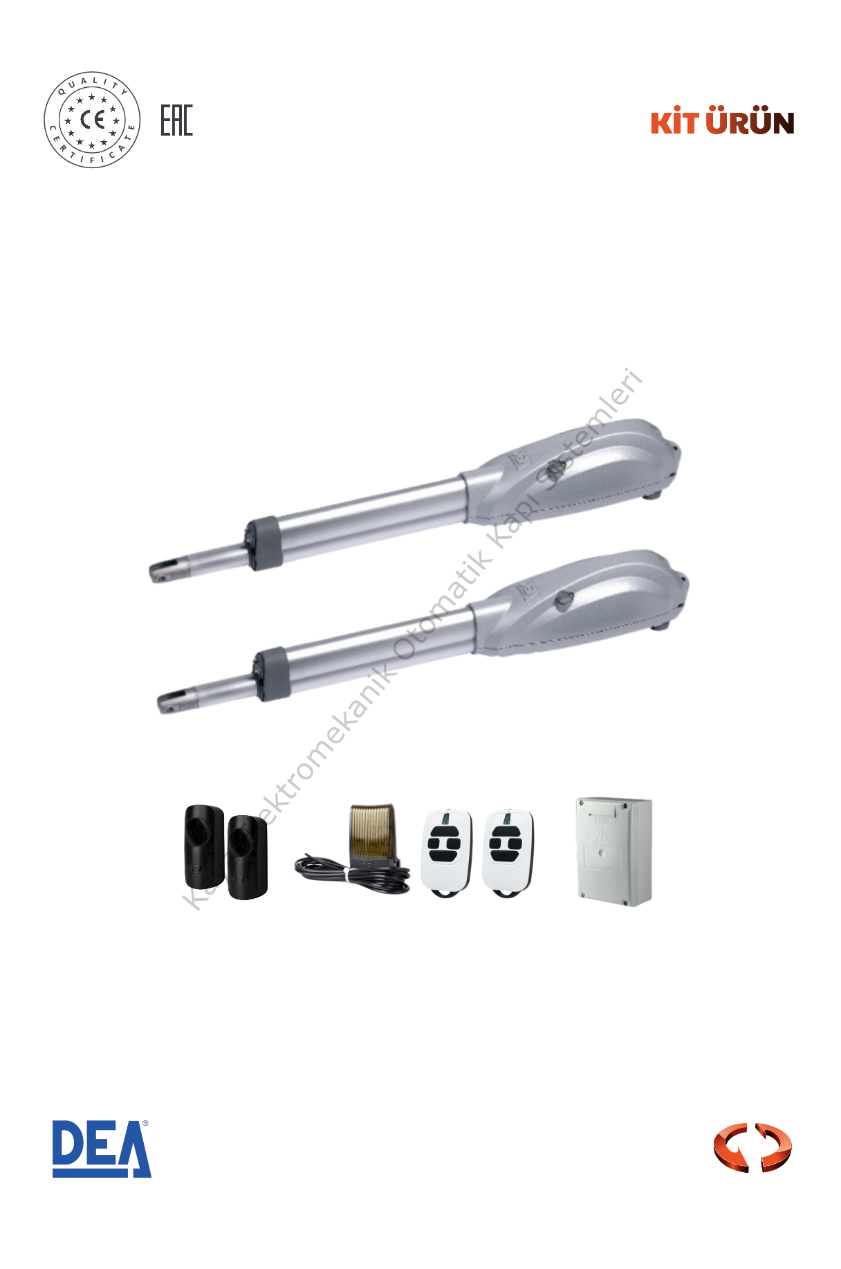 DEA LOOK 351/SC Dairesel Bahçe Kapısı Motor Kiti (Otomatik Kapı Motoru) (Aksesuarlı Kit)