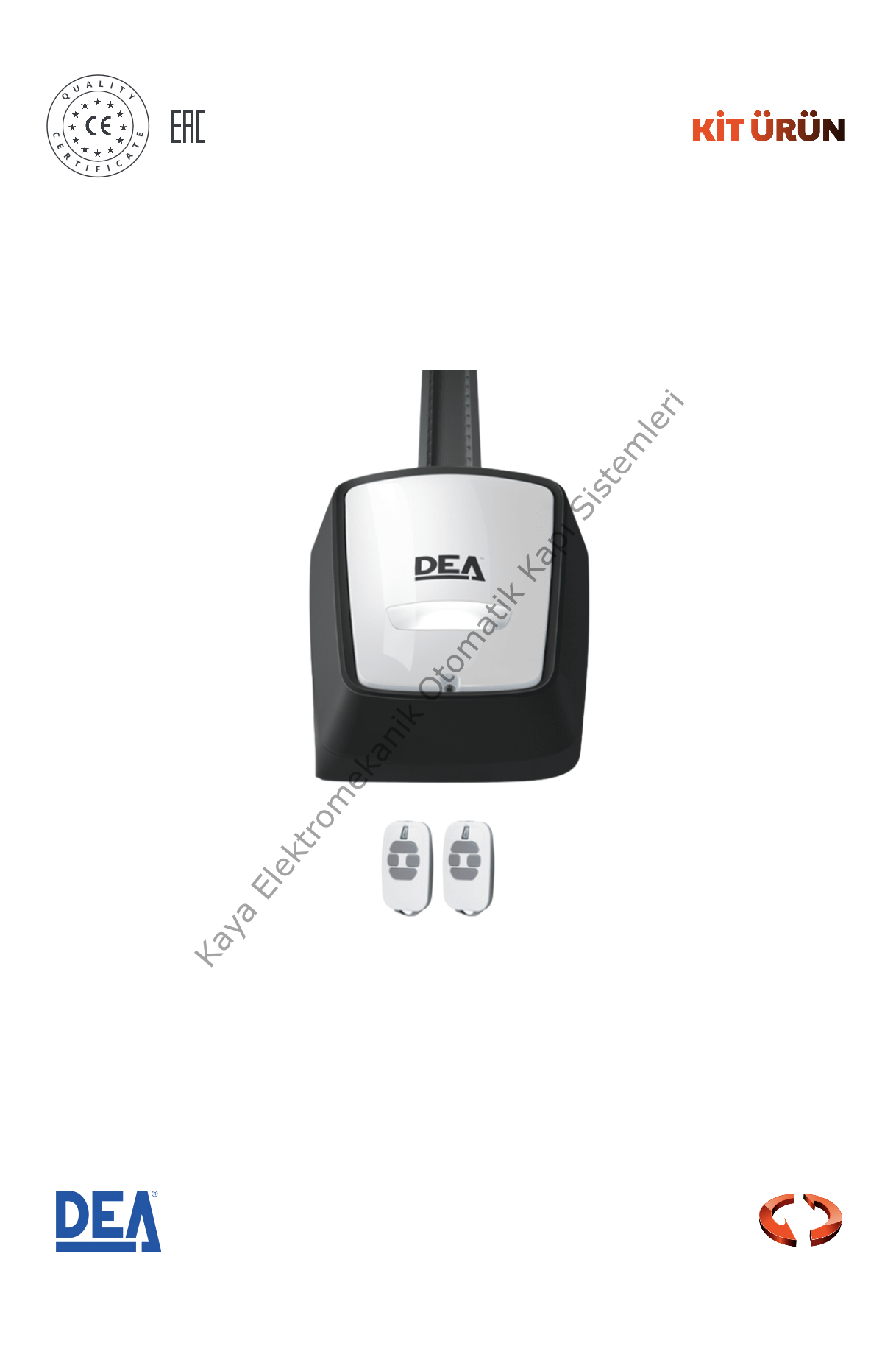 DEA Space N/XL 1200N  (Seksiyonel/Garaj Kapısı Motoru) (Otomatik Kapı Motoru) (Aksesuarlı Kit)