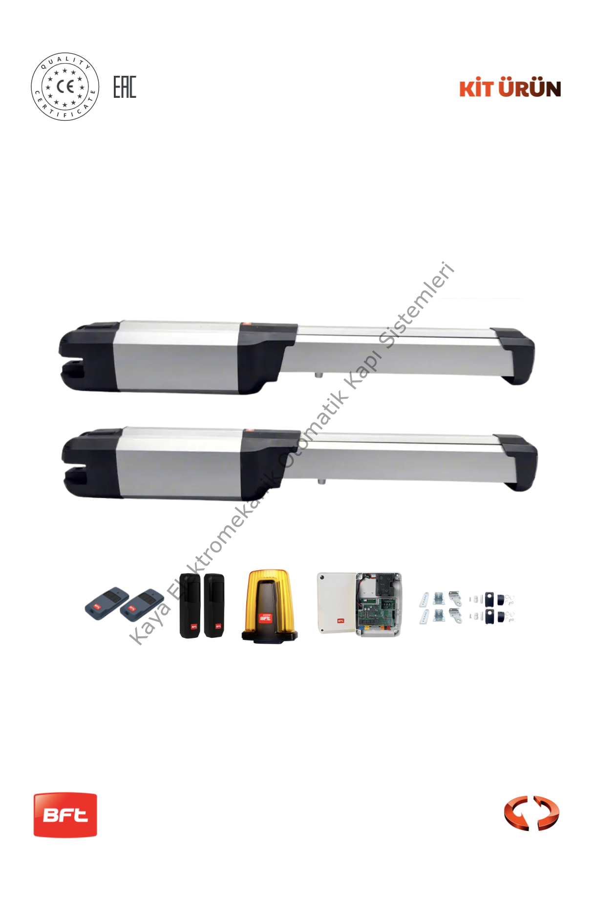 BFT Phobos BT B40 Smart Dairesel Bahçe Kapısı Motor Kiti (Otomatik Kapı Motoru) (Aksesuarlı Kit)