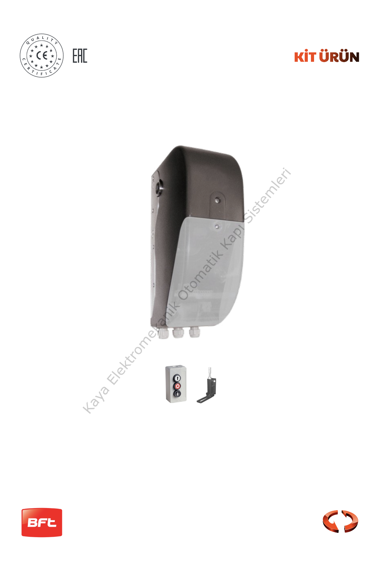 BFT Argo BT A20 Endüstriyel Tip Seksiyonel Kapı Motoru (Otomatik Kapı Motoru) (Aksesuarlı Kit)