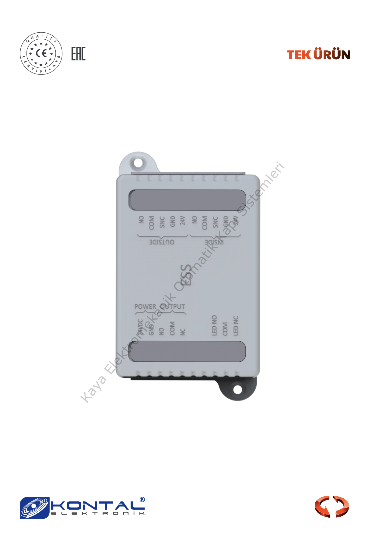 Kontal ESS El Sensörü Senkron Kartı (Otomatik Kapı Aksesuarı)