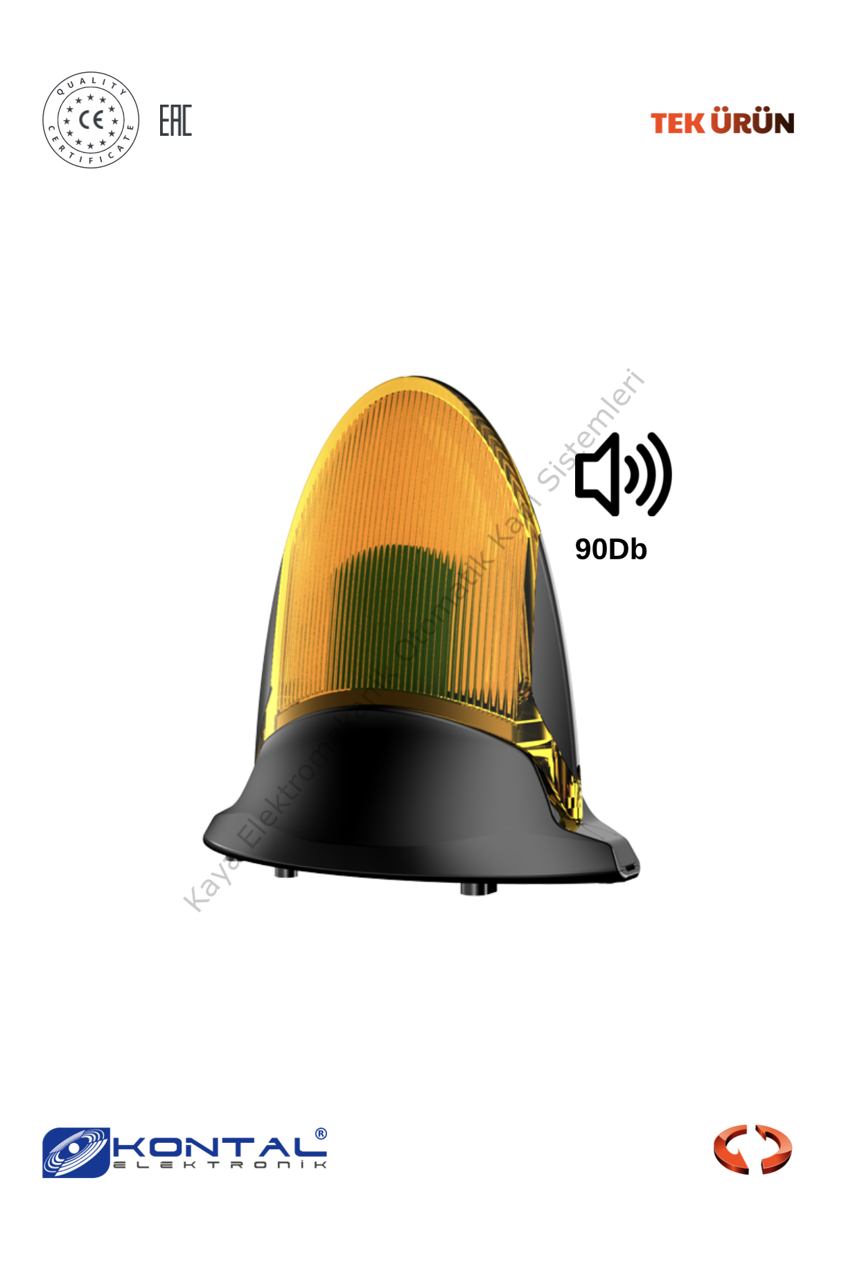 Kontal SFL LED Sesli Flaşör (İkaz) Lamba (Otomatik Kapı Aksesuarı)