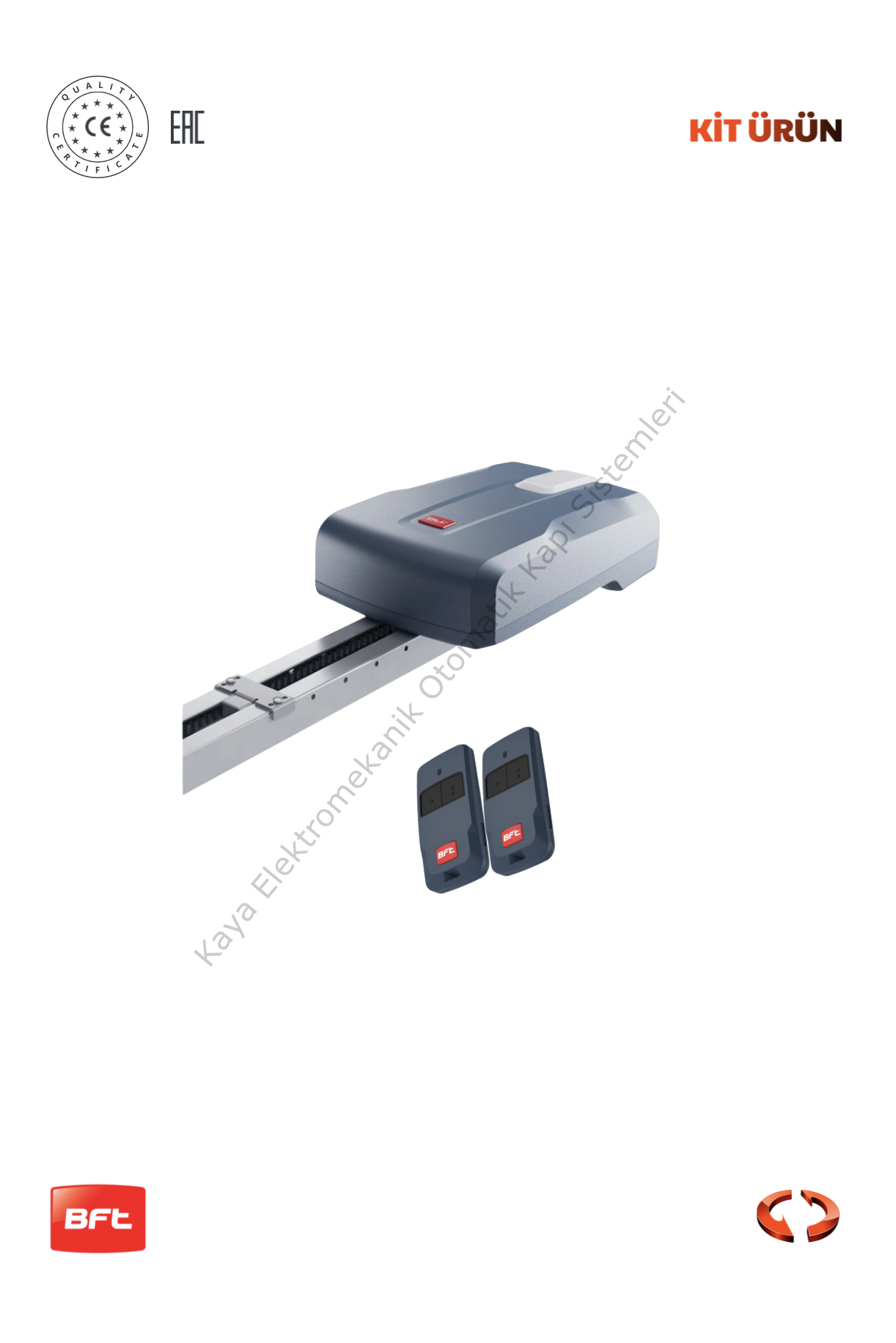 BFT Botticelli Smart BT A 850 (Seksiyonel/Garaj Kapısı Motoru) (Otomatik Kapı Motoru) (Aksesuarlı Kit)