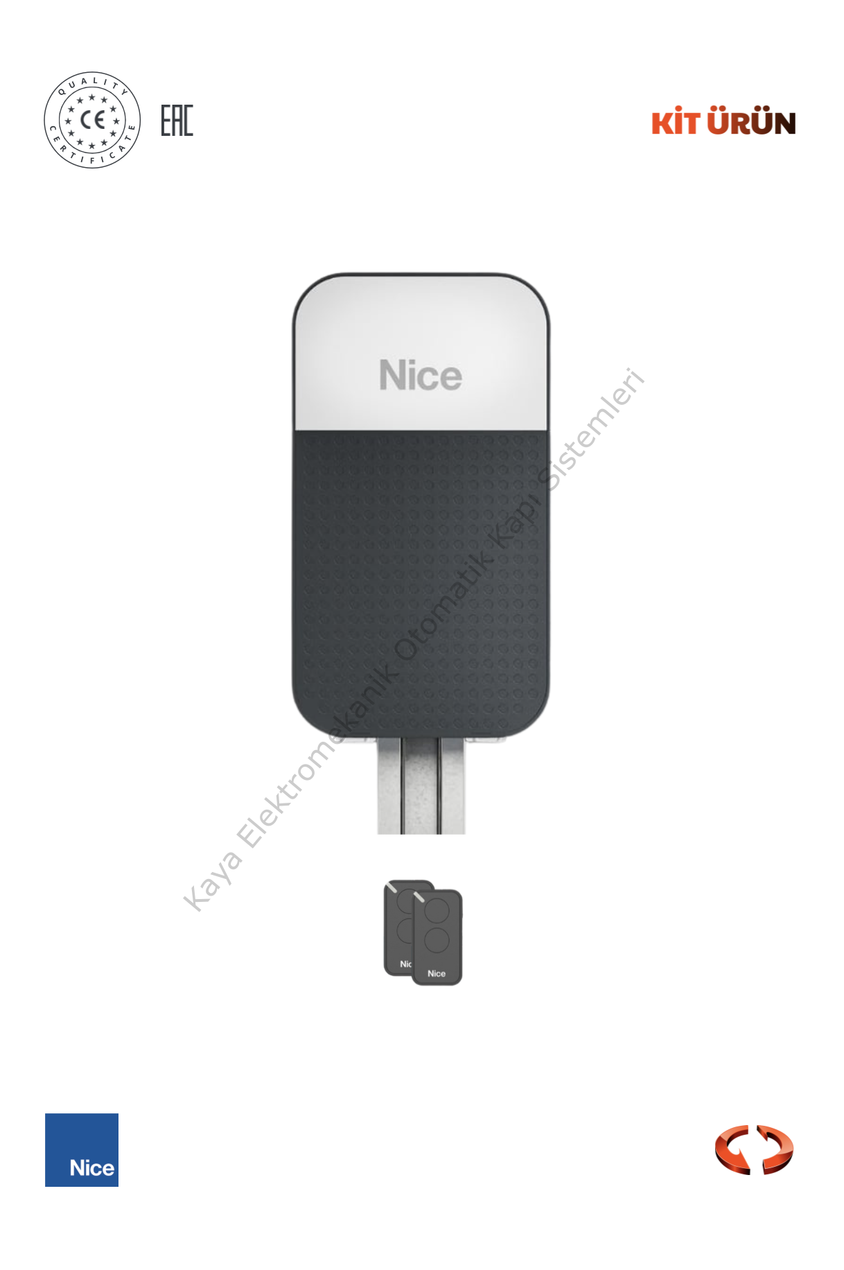 Nice Spido 600 (Seksiyonel/Garaj Kapısı Motoru) (Otomatik Kapı Motoru) (Aksesuarlı Kit)