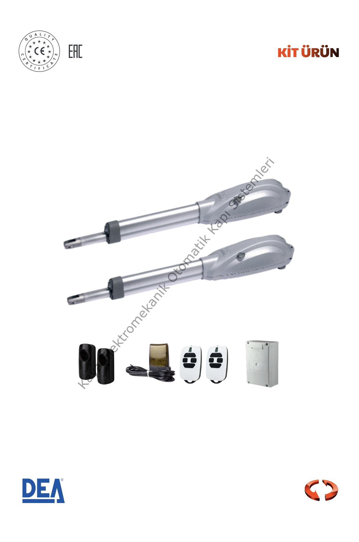 DEA LOOK 371/SC 24 V Dairesel Bahçe Kapısı Motor Kiti (Otomatik Kapı Motoru) (Aksesuarlı Kit)