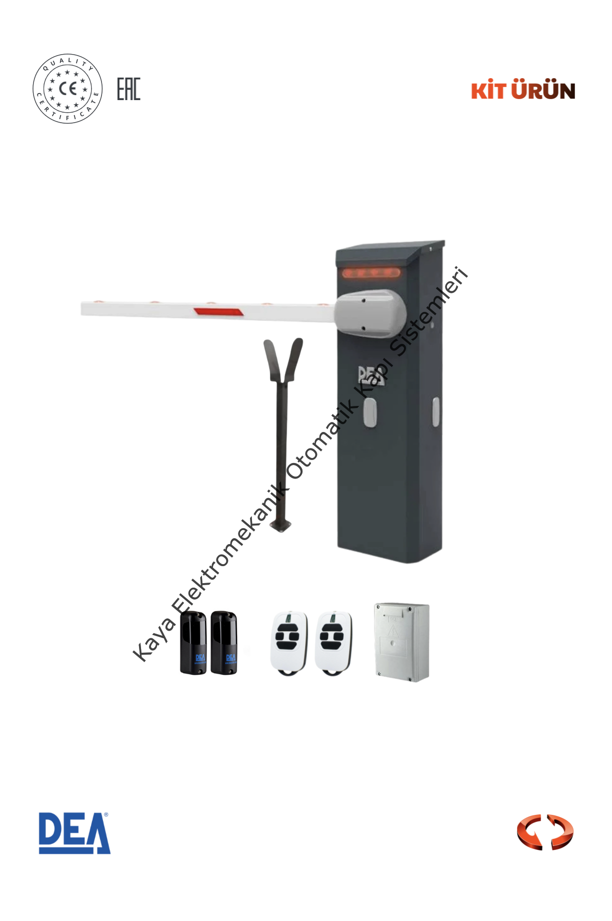 DEA STOP24NET F 8 Metre Bariyer (Yol Bariyeri - Kontrollü Geçiş - Güvenlik ) (Aksesuarlı Kit)