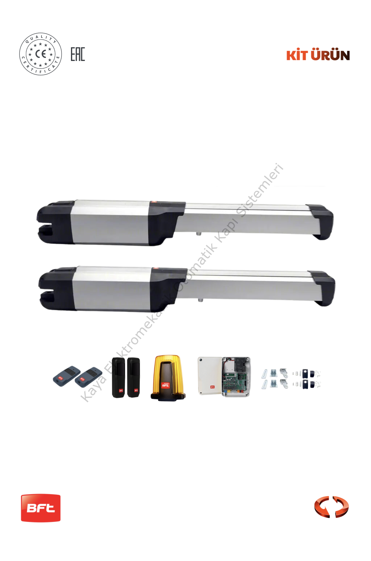 BFT Phobos BT B25 Smart Dairesel Bahçe Kapısı Motor Kiti (Otomatik Kapı Motoru) (Aksesuarlı Kit)