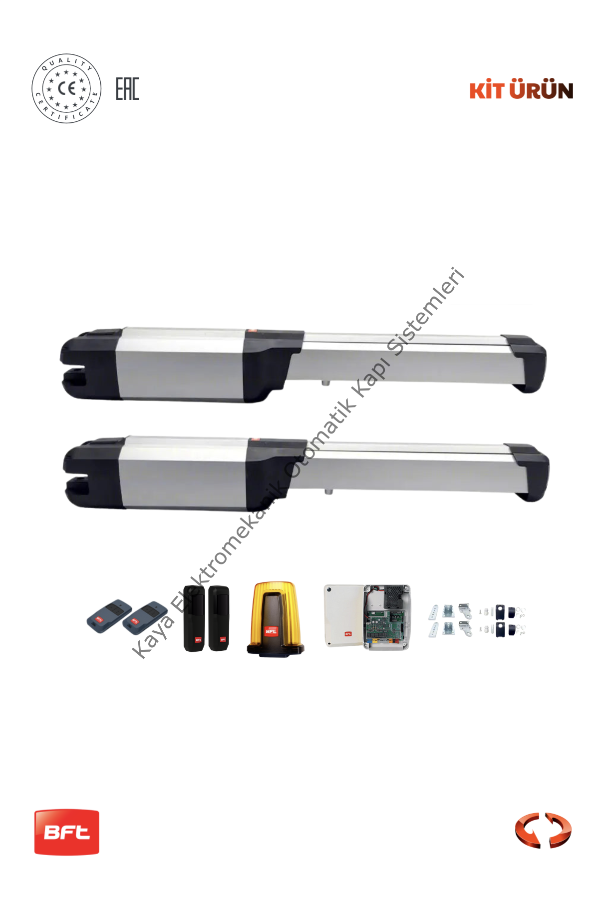 BFT Phobos AC B25 Smart Dairesel Bahçe Kapısı Motor Kiti (Otomatik Kapı Motoru) (Aksesuarlı Kit)