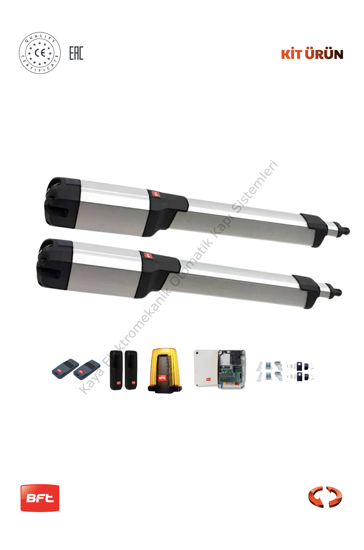 BFT Kustos Smart BT25 Dairesel Bahçe Kapısı Motor Kiti (Otomatik Kapı Motoru) (Aksesuarlı Kit)