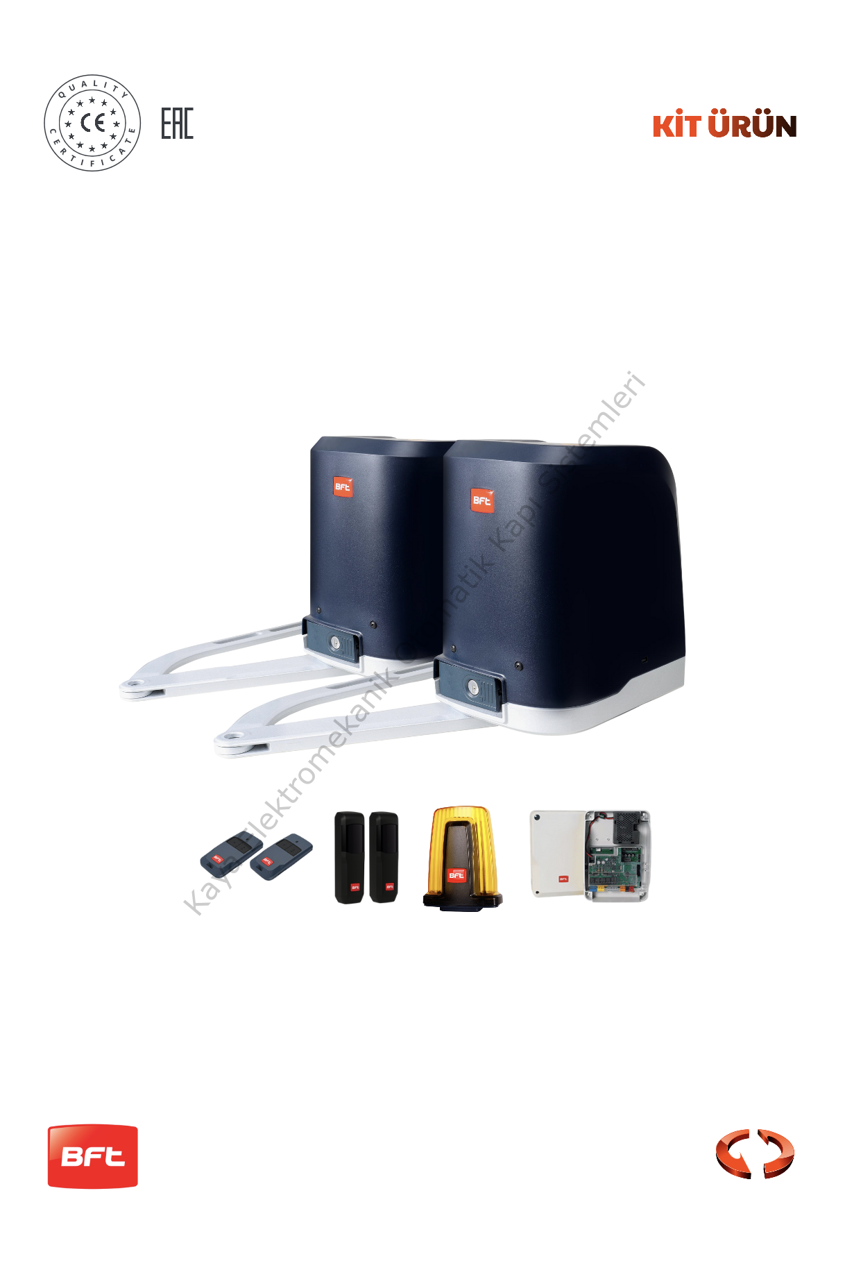 BFT Virgo Smart BT B20 Dairesel Bahçe Kapısı Motor Kiti (Otomatik Kapı Motoru) (Aksesuarlı Kit)