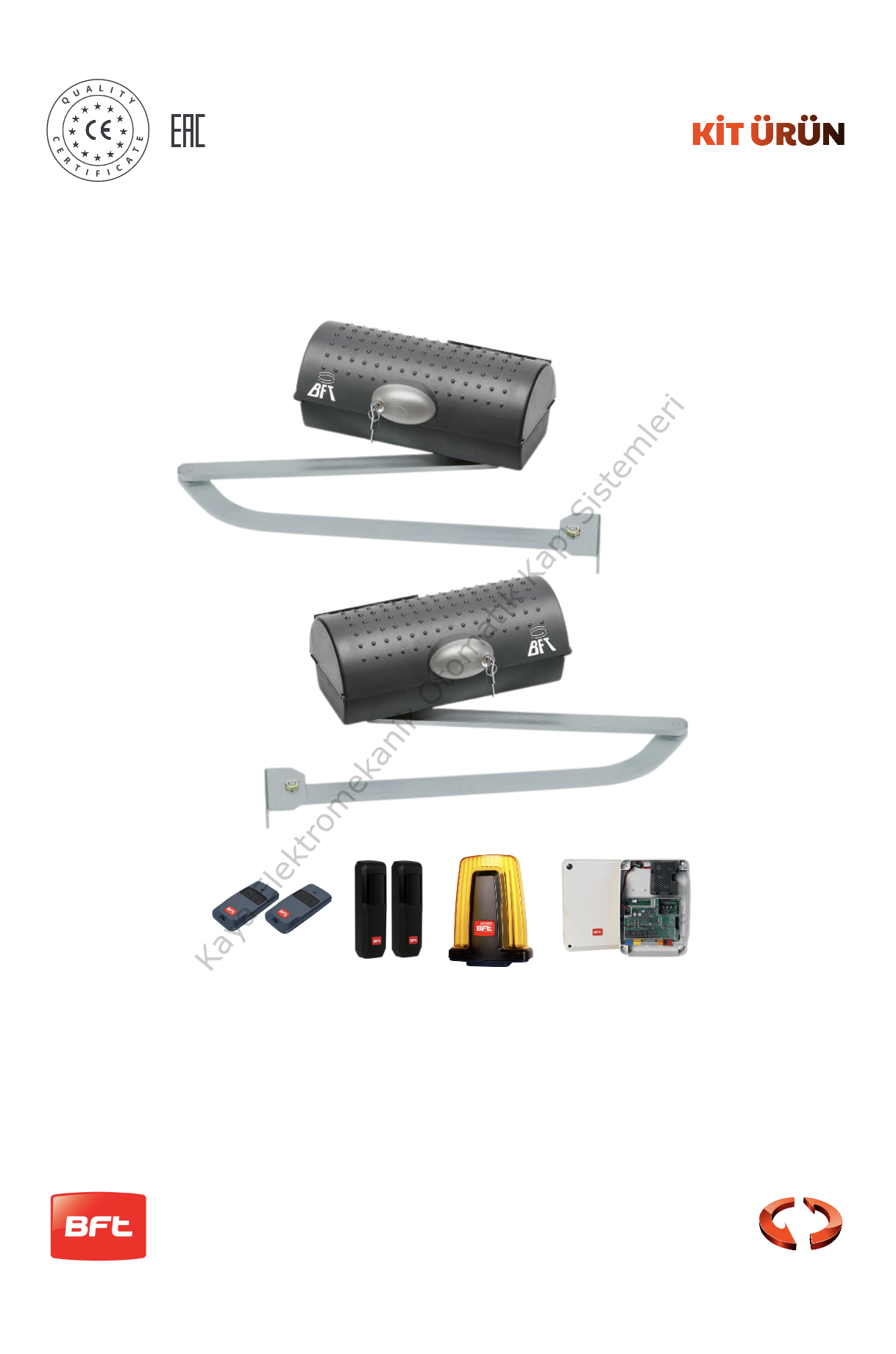 BFT Igea FRA 230V Dairesel Bahçe Kapısı Motor Kiti (Otomatik Kapı Motoru) (Aksesuarlı Kit)