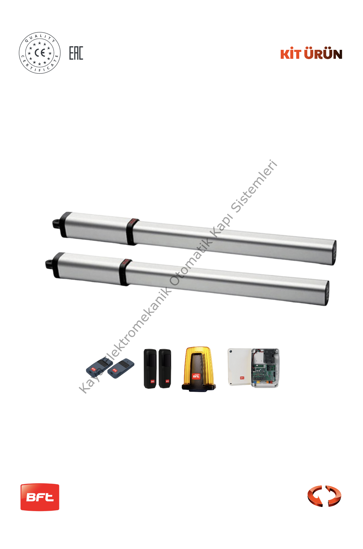 BFT Lux L Hidrolik Dairesel Bahçe Kapısı Motor Kiti (Otomatik Kapı Motoru) (Aksesuarlı Kit)