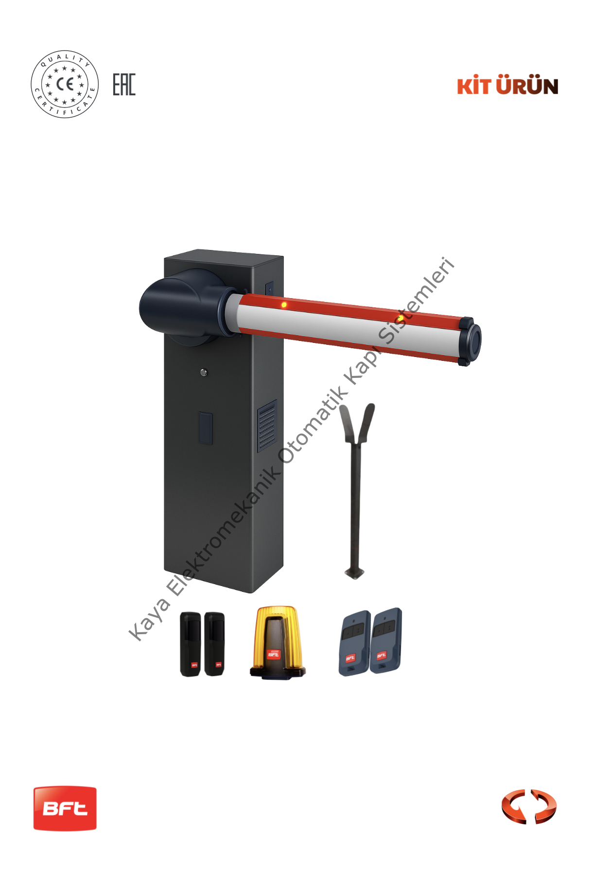 BFT Moovi 50 - 5 Metre Bariyer (Yol Bariyeri - Kontrollü Geçiş - Güvenlik ) (Aksesuarlı Kit)