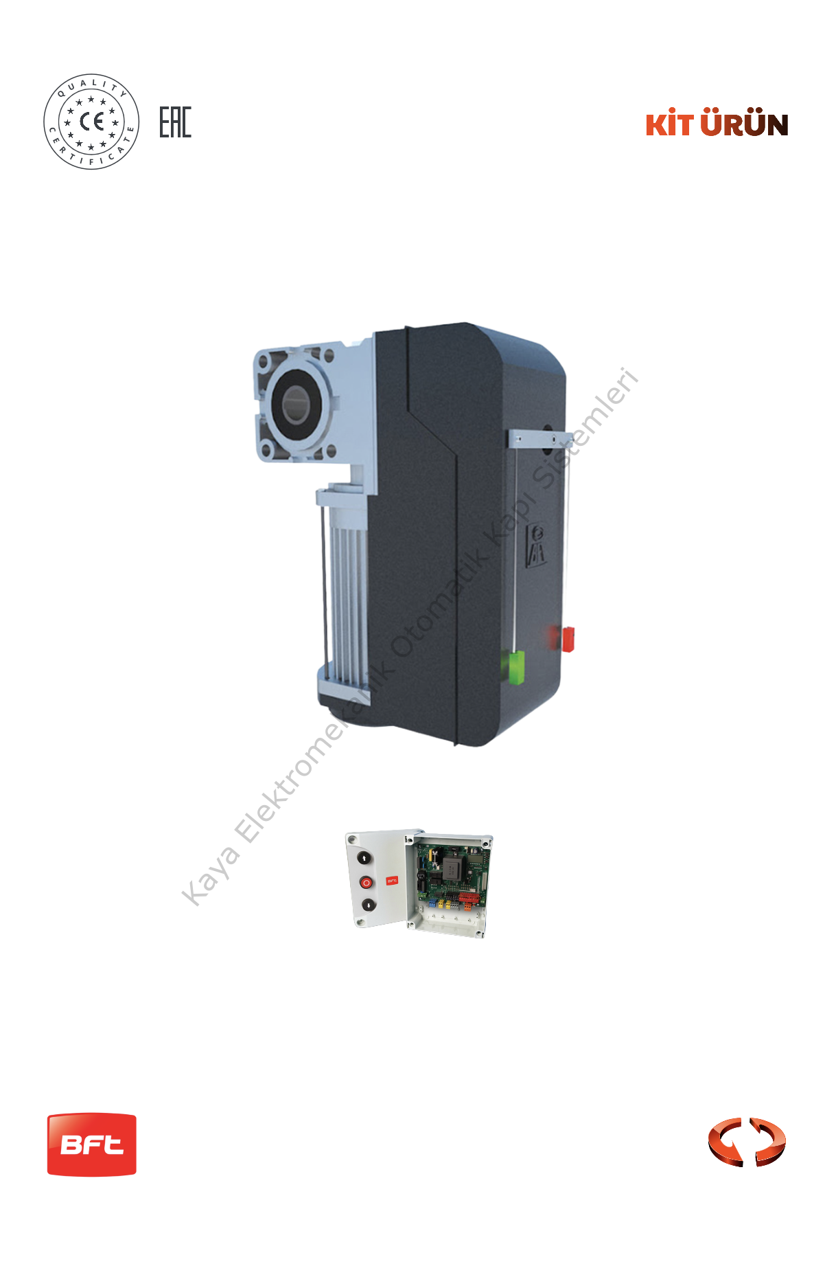 BFT Pegaso B CJA625 Endüstriyel Tip Seksiyonel Kapı Motoru (Otomatik Kapı Motoru) (Aksesuarlı Kit)