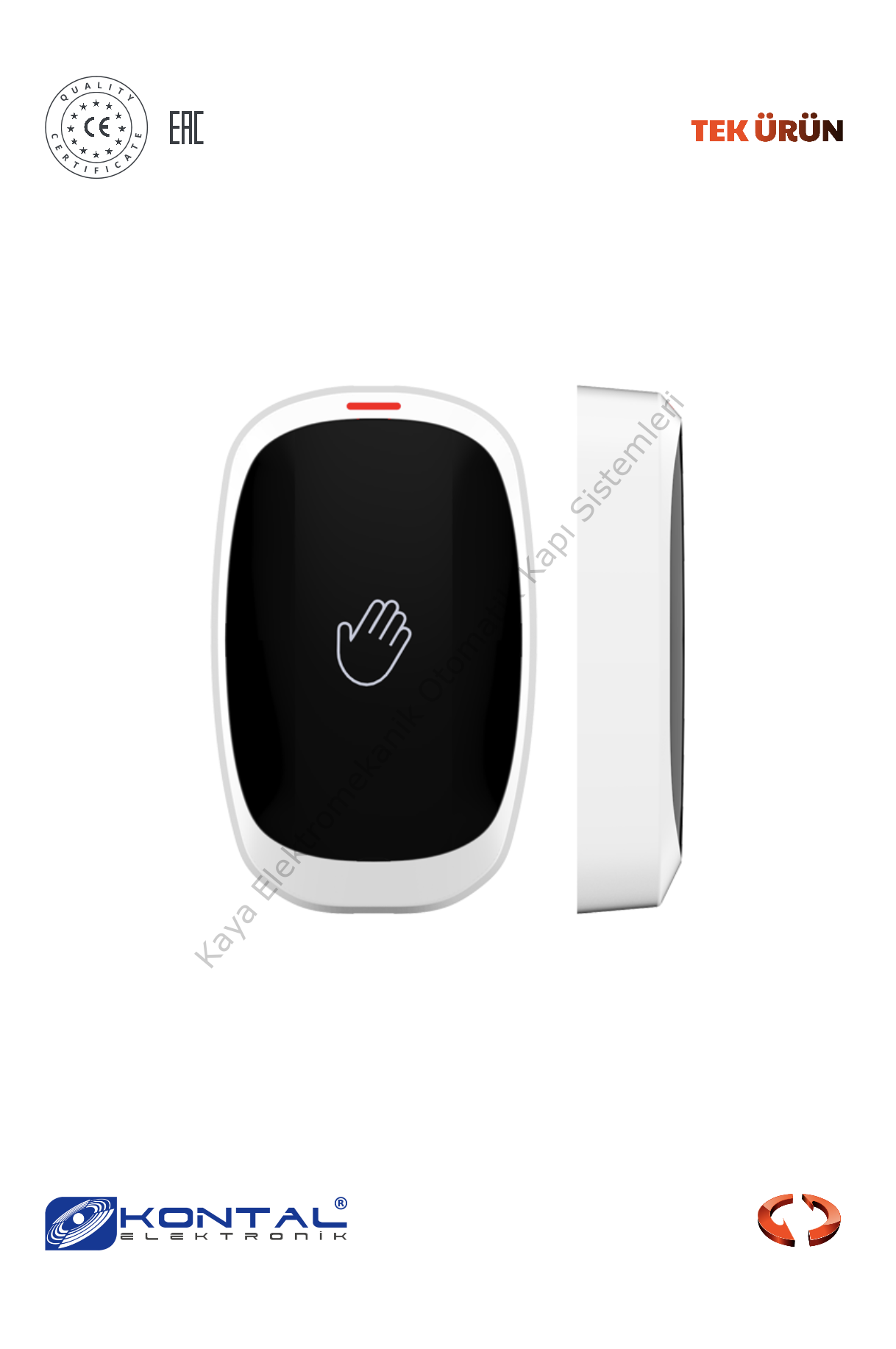 Kontal PES -  Pilli El Sensörü Beyaz (Otomatik Kapı Aksesuarı)