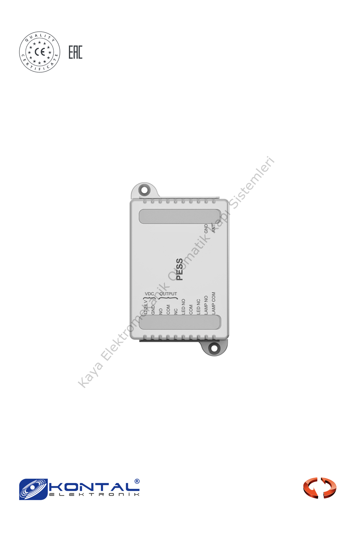 Kontal PESS - PES Kontrol Kartı (Otomatik Kapı Aksesuarı)