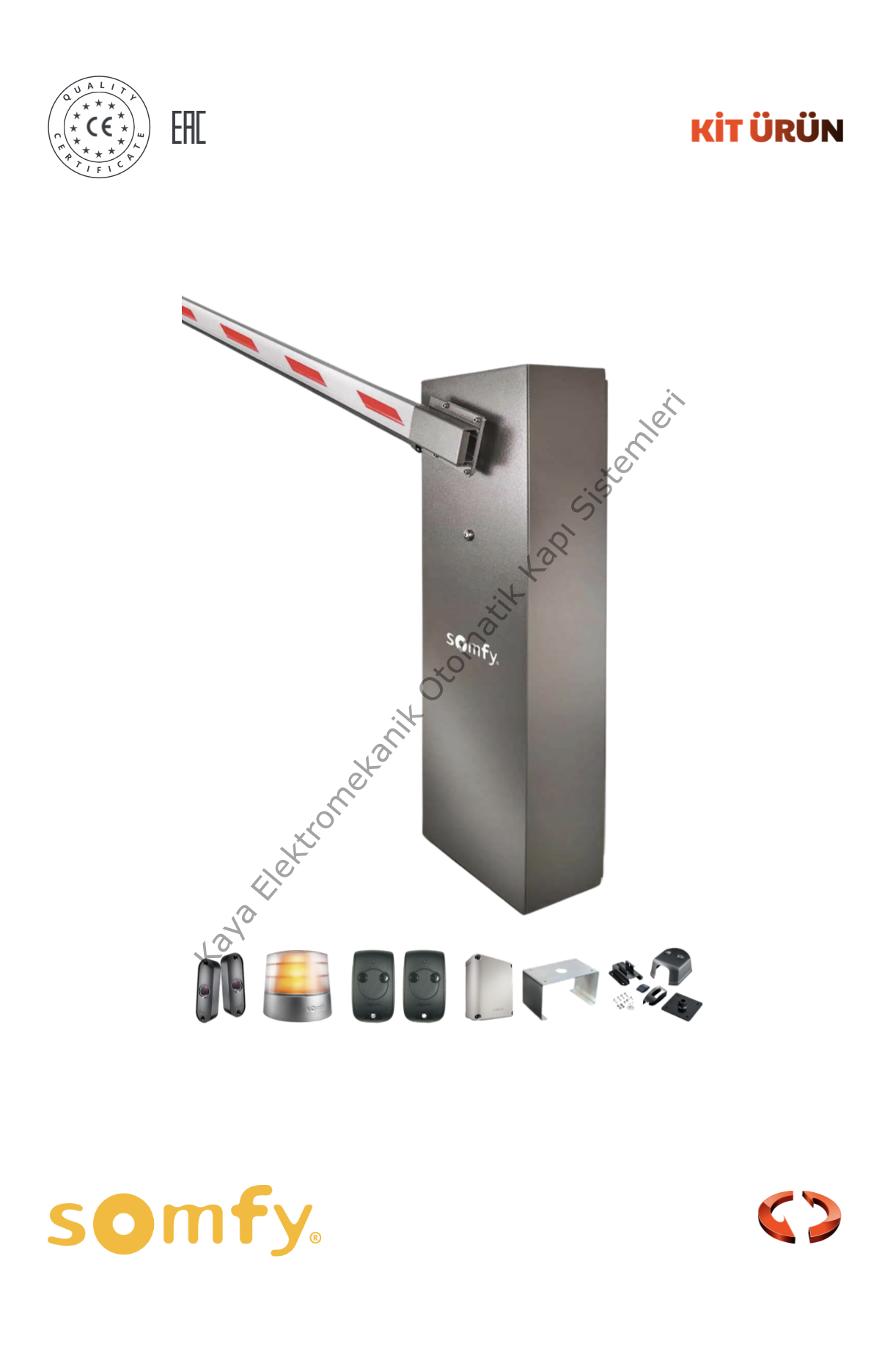 Somfy Levixo 50 230V RTS 6 Metre Bariyer (Yol Bariyeri - Kontrollü Geçiş - Güvenlik ) (Aksesuarlı Kit)