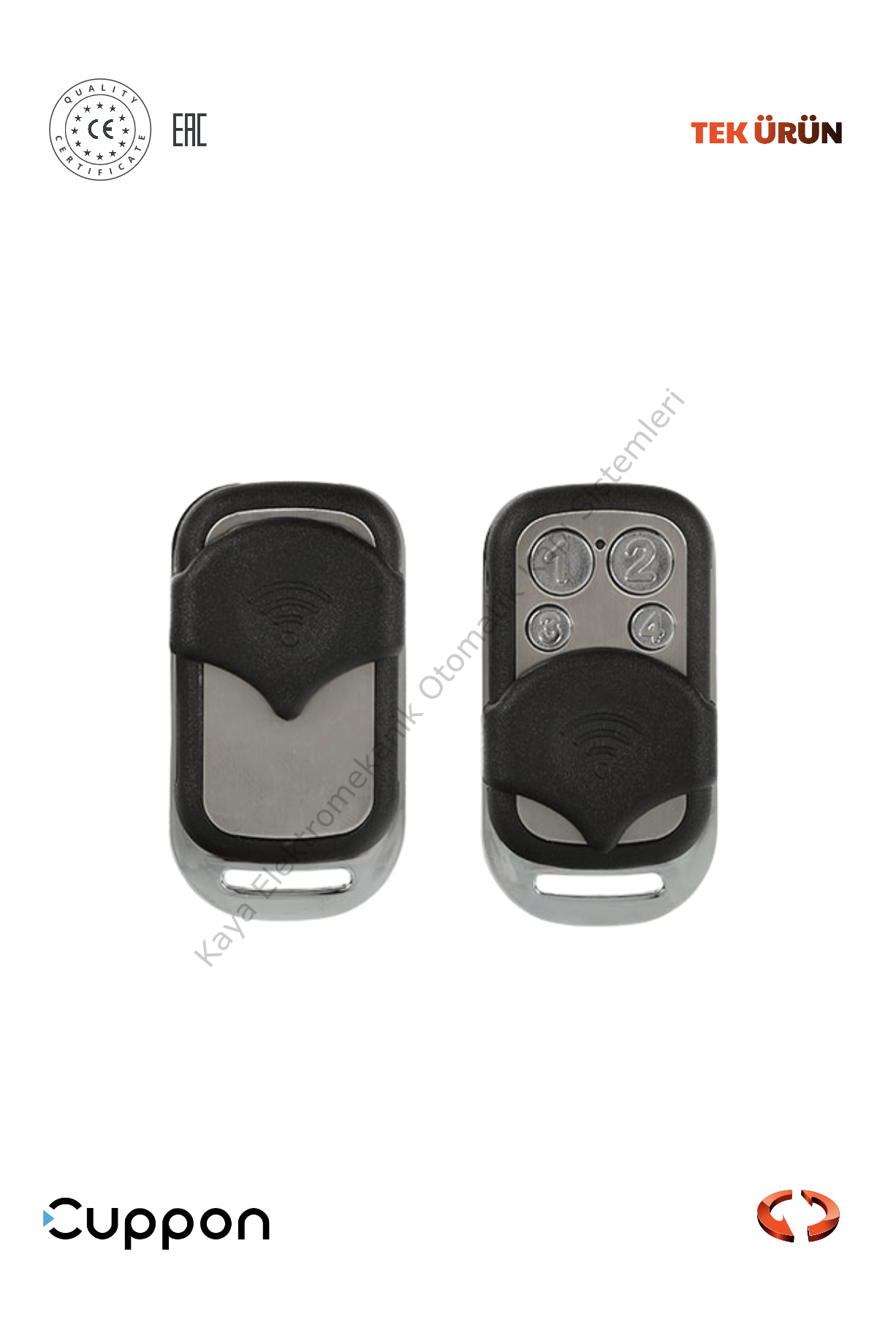 Cuppon 4B 2 Kanallı Kumanda (Otomatik Kapı Aksesuarı)