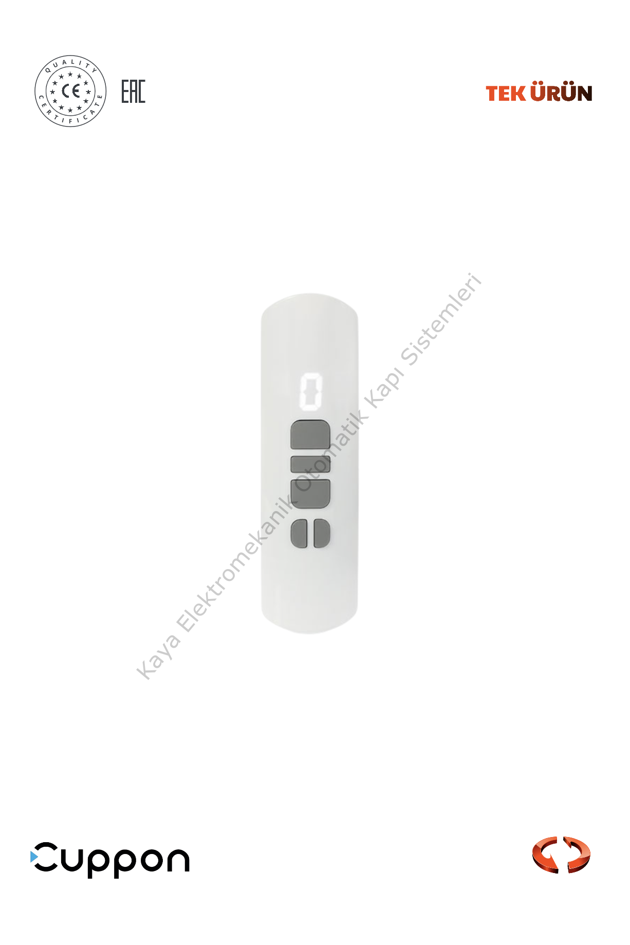 Cuppon SGM-16 RF 16 Kanallı Kumanda (Otomatik Kapı Aksesuarı)