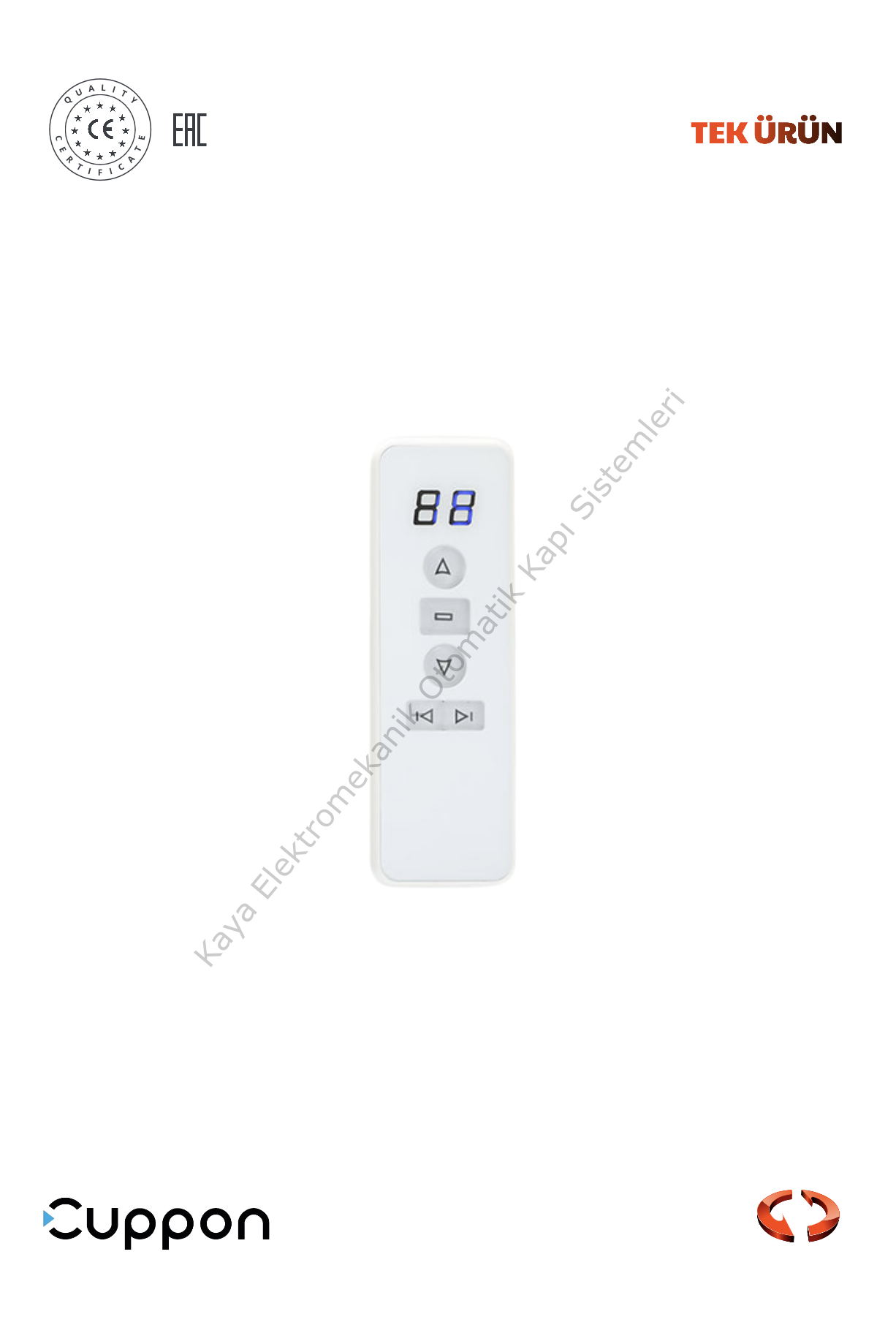 Cuppon SGM-15 RF 15 Kanallı Kumanda (Otomatik Kapı Aksesuarı)