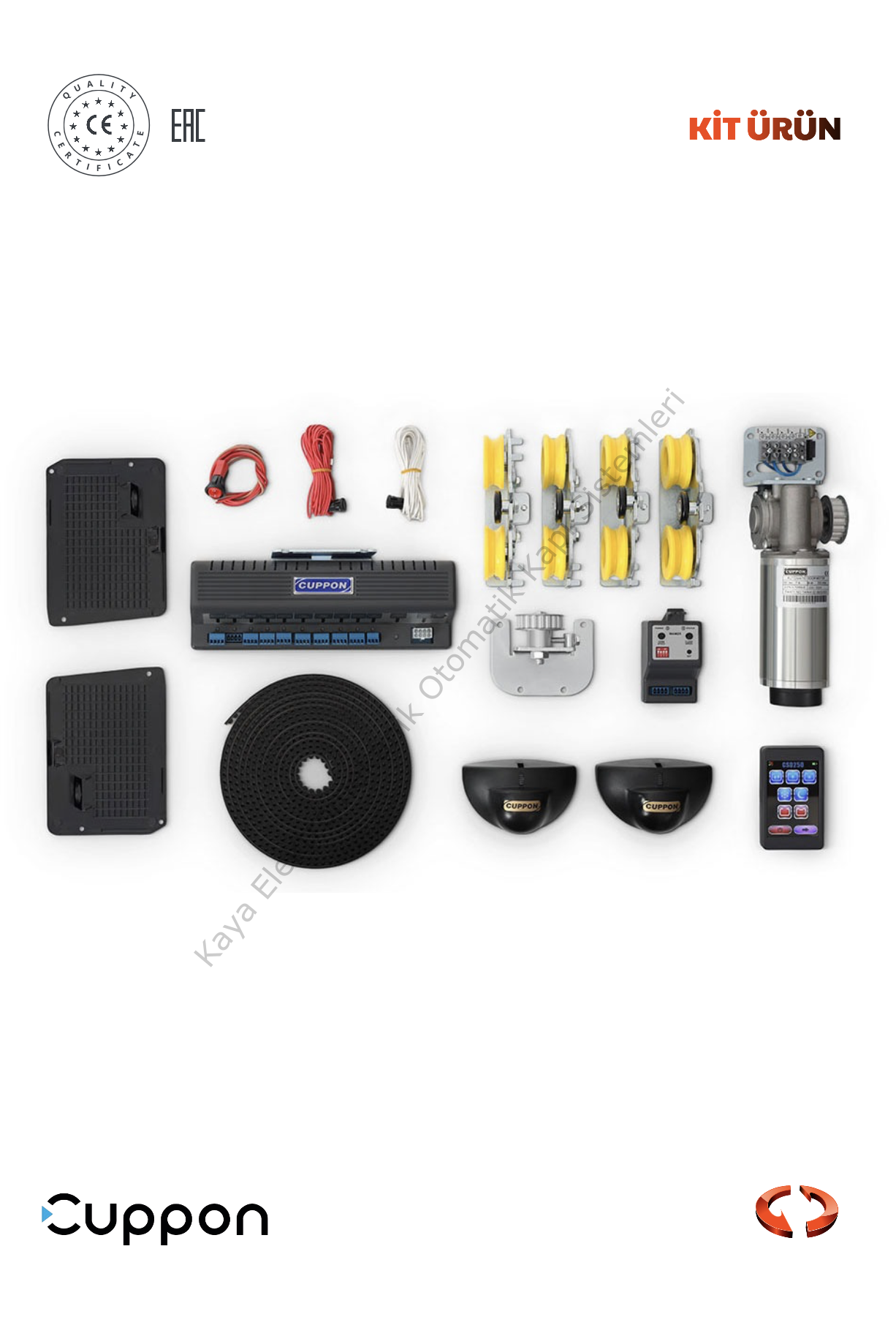 Cuppon CSD250-TFT25 Çift Kanat Fotoselli Kapı Elektronik Bölüm Kit (Otomatik Kapı Motoru)