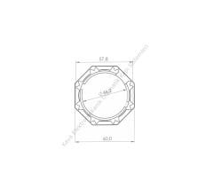 Cuppon AC45-5601 59 mm Sekizgen Yıldız Bilezik (Otomatik Kapı Aksesuarı)