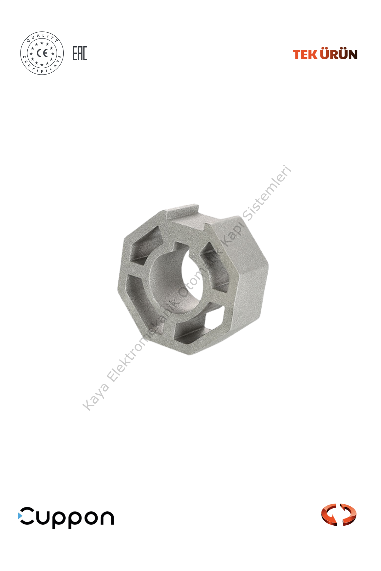 Cuppon AD59-6601 66mm Sekizgen Yıldız Adaptör (Otomatik Kapı Aksesuarı)