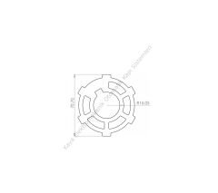 Cuppon AD59-7001 71 mm Sekizgen Yıldız Adaptör (Otomatik Kapı Aksesuarı)