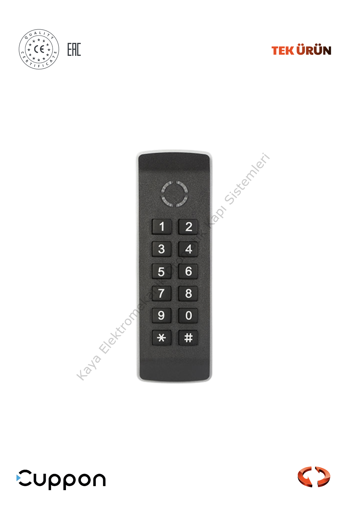 Cuppon SNNR Numaratör & RF ID Kart Okuyucu (Otomatik Kapı Aksesuarı)