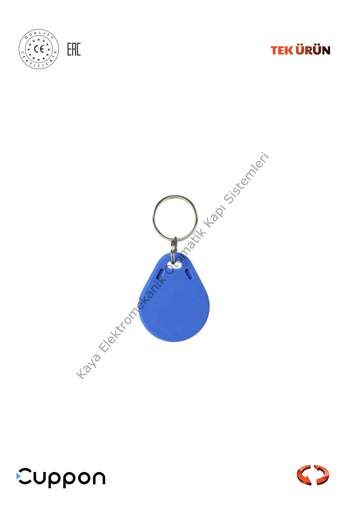 Cuppon SAN ID Anahtarlık Mavi 30'lu (Otomatik Kapı Aksesuarı)