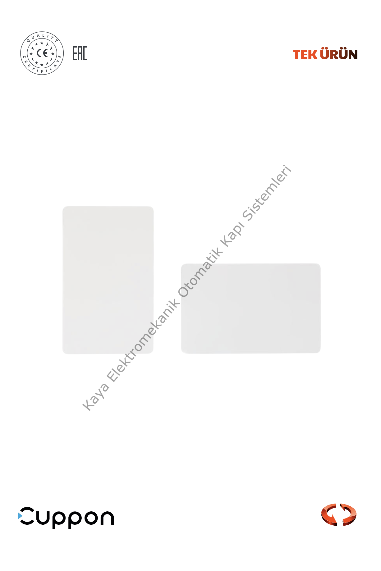 Cuppon SCA ID Kart Beyaz 10'lu (Otomatik Kapı Aksesuarı)