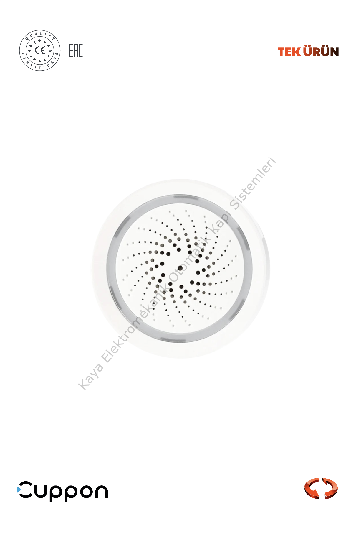 Cuppon Akıllı Wi-Fi Siren 100dB (Akıllı Ev Aksesuarı)