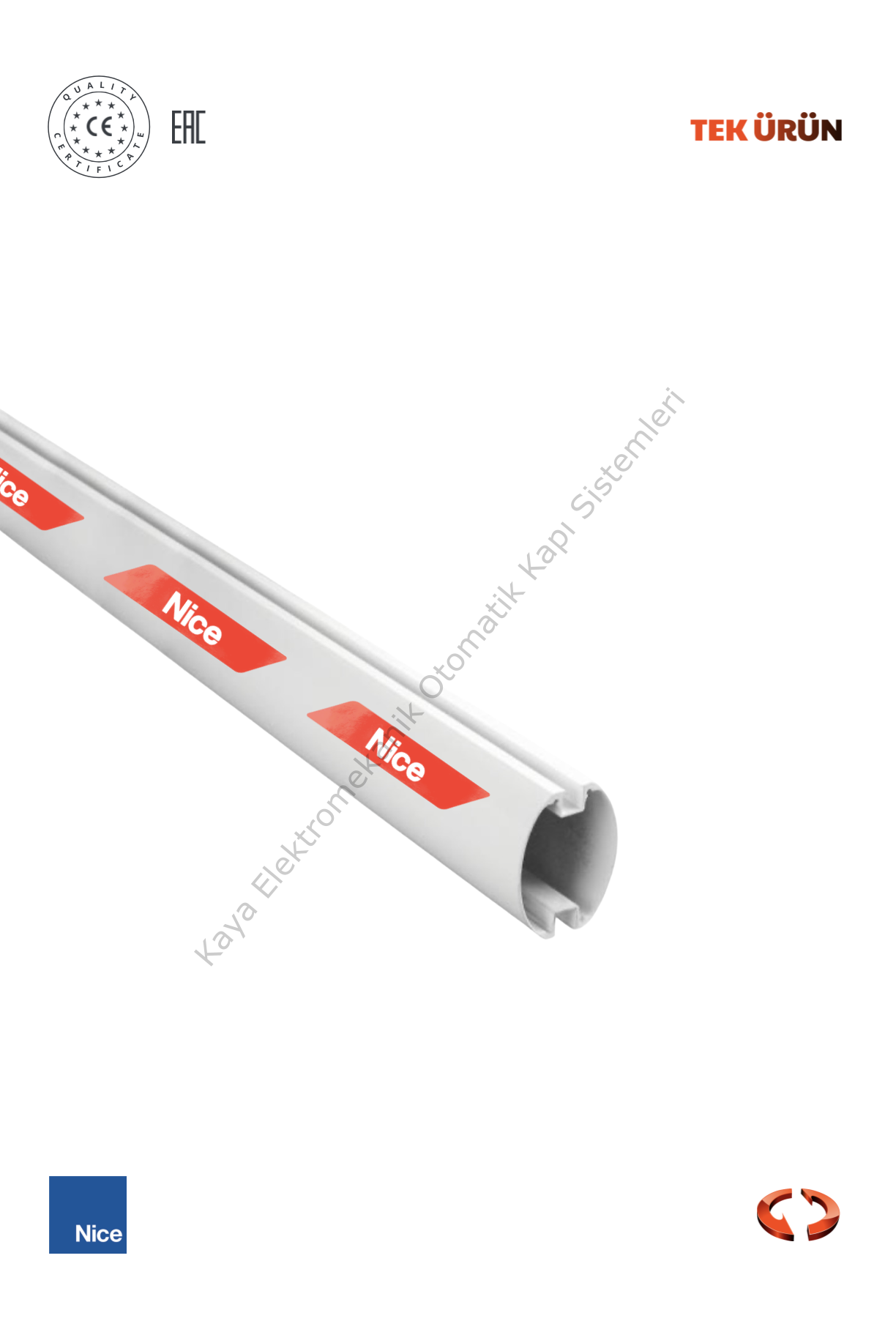 Nice Wide S Bariyer Kolu 3 Metre (Otomatik Kapı Yedek Parça)