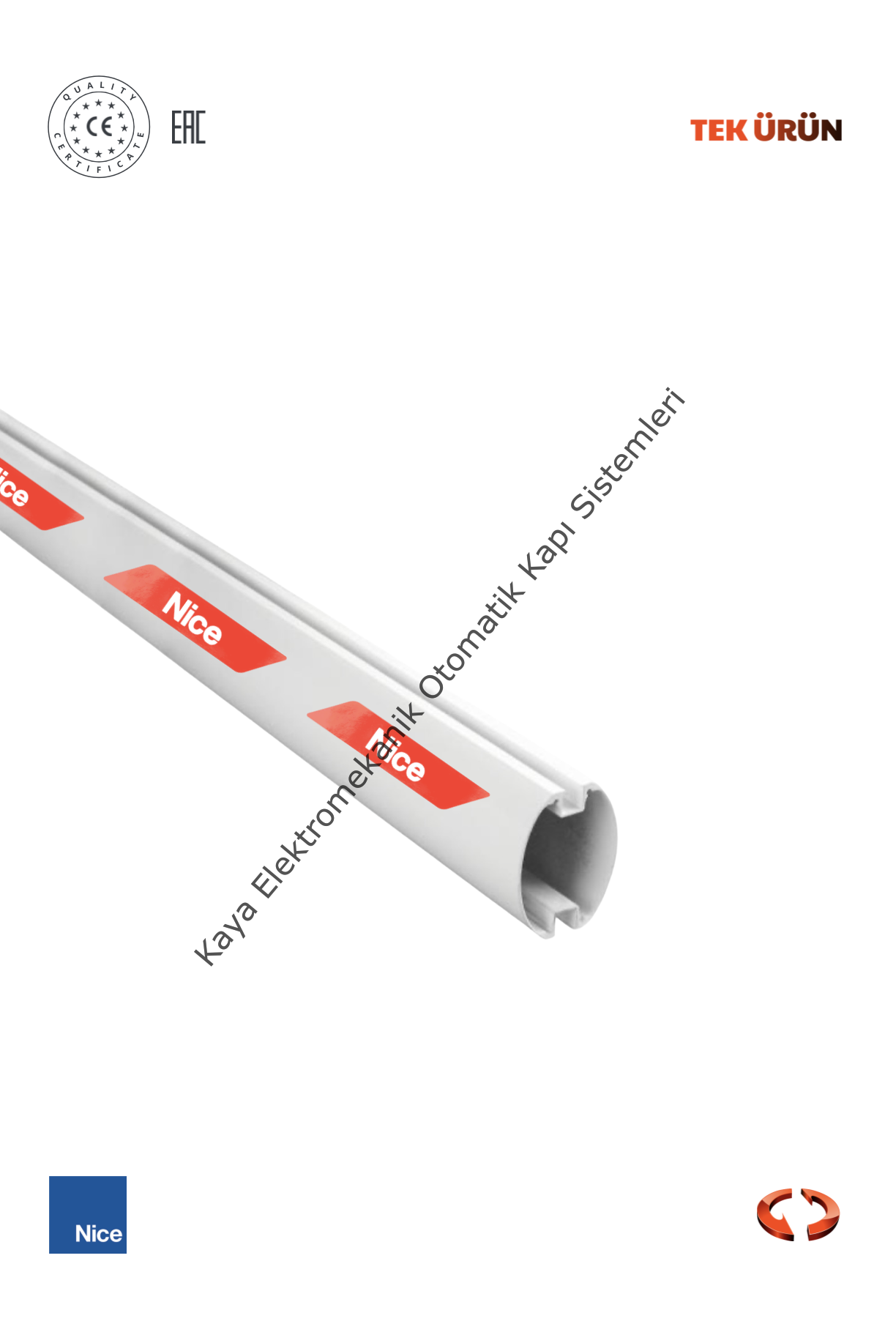 Nice Wide L Bariyer Kolu 4 Metre (Otomatik Kapı Yedek Parça)