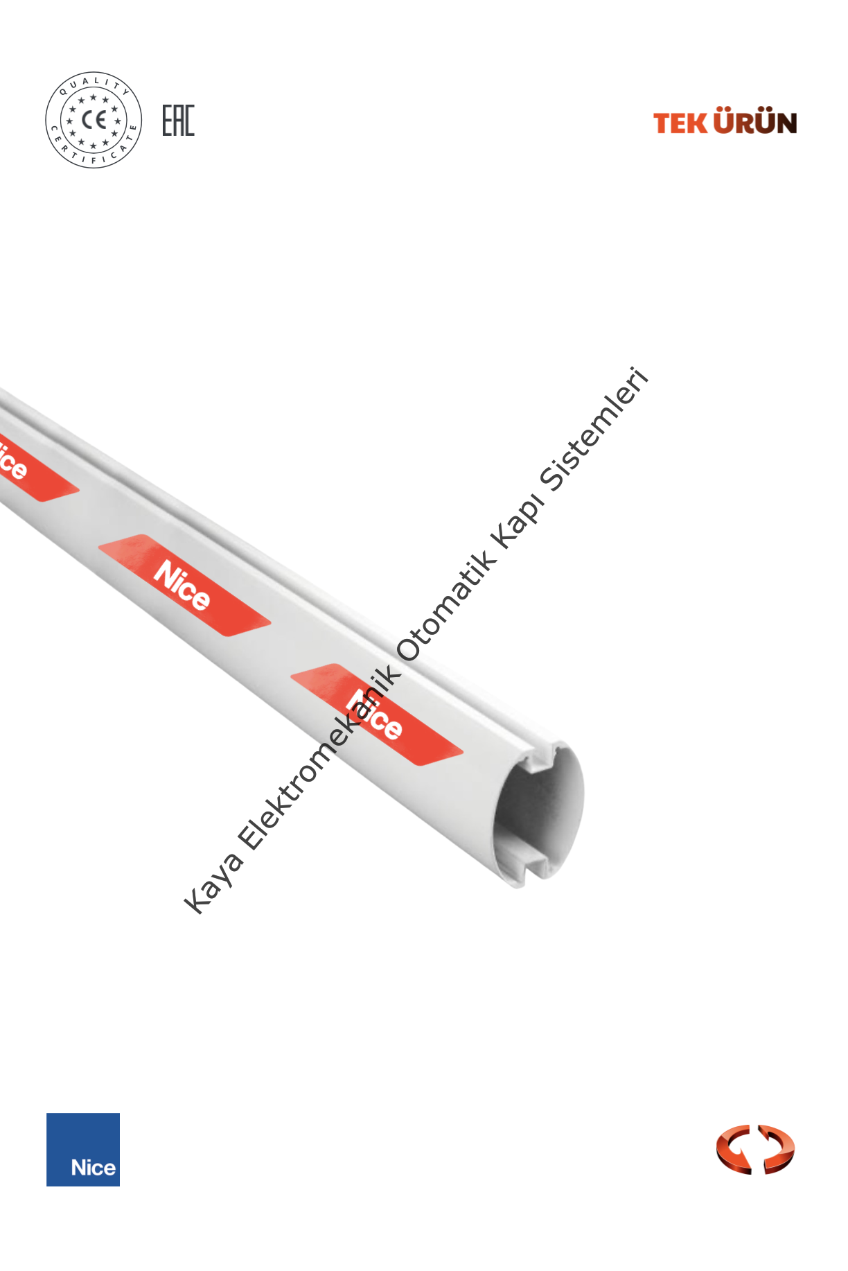 Nice Wide L Bariyer Kolu 5 Metre (Otomatik Kapı Yedek Parça)