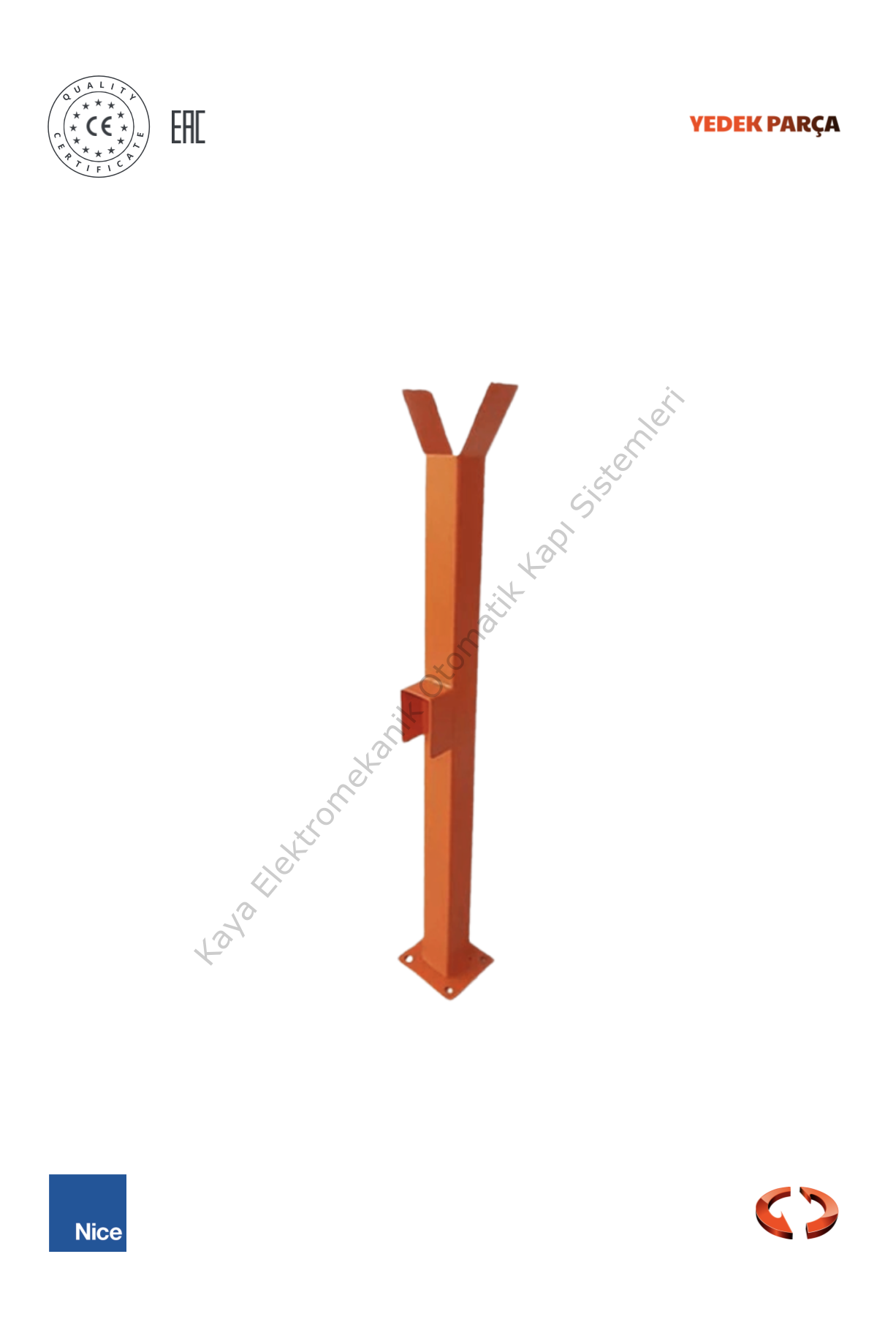 Nice Bariyer Çatal Ayak Turuncu (Otomatik Kapı Yedek Parça)
