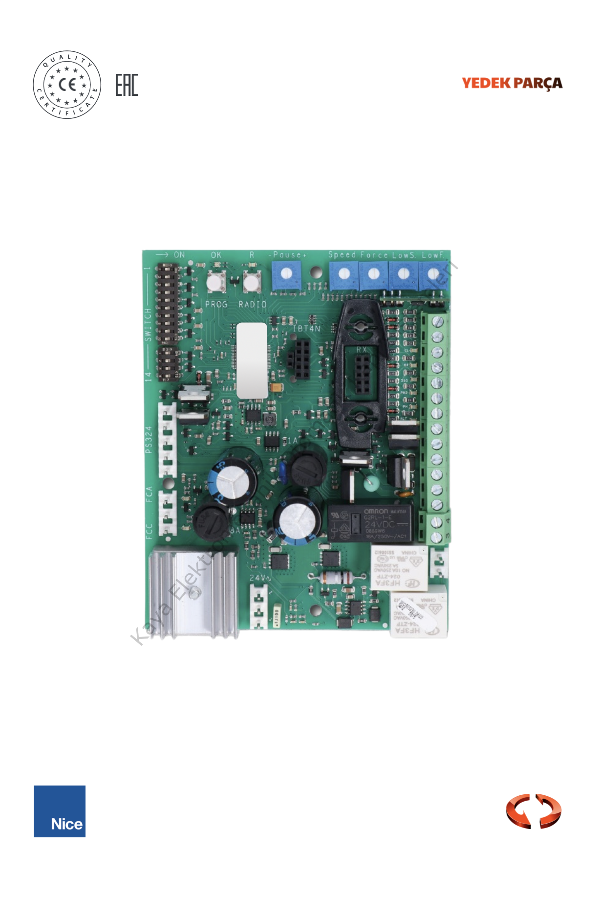 Nice Wide S-M-L Bariyer Kontrol Kartı SPWIA20R10 (Otomatik Kapı Yedek Parça)