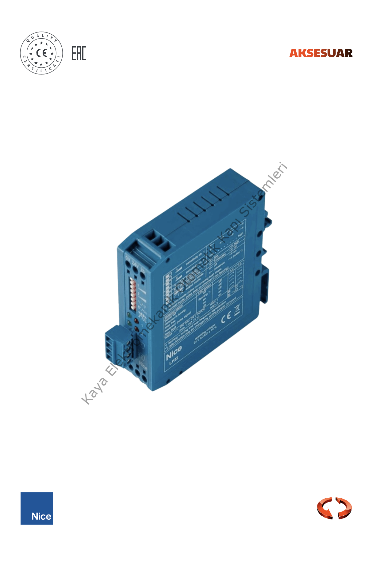 Nice LP21 Loop Dedektör 1 Kanallı (Otomatik Kapı Aksesuarı)