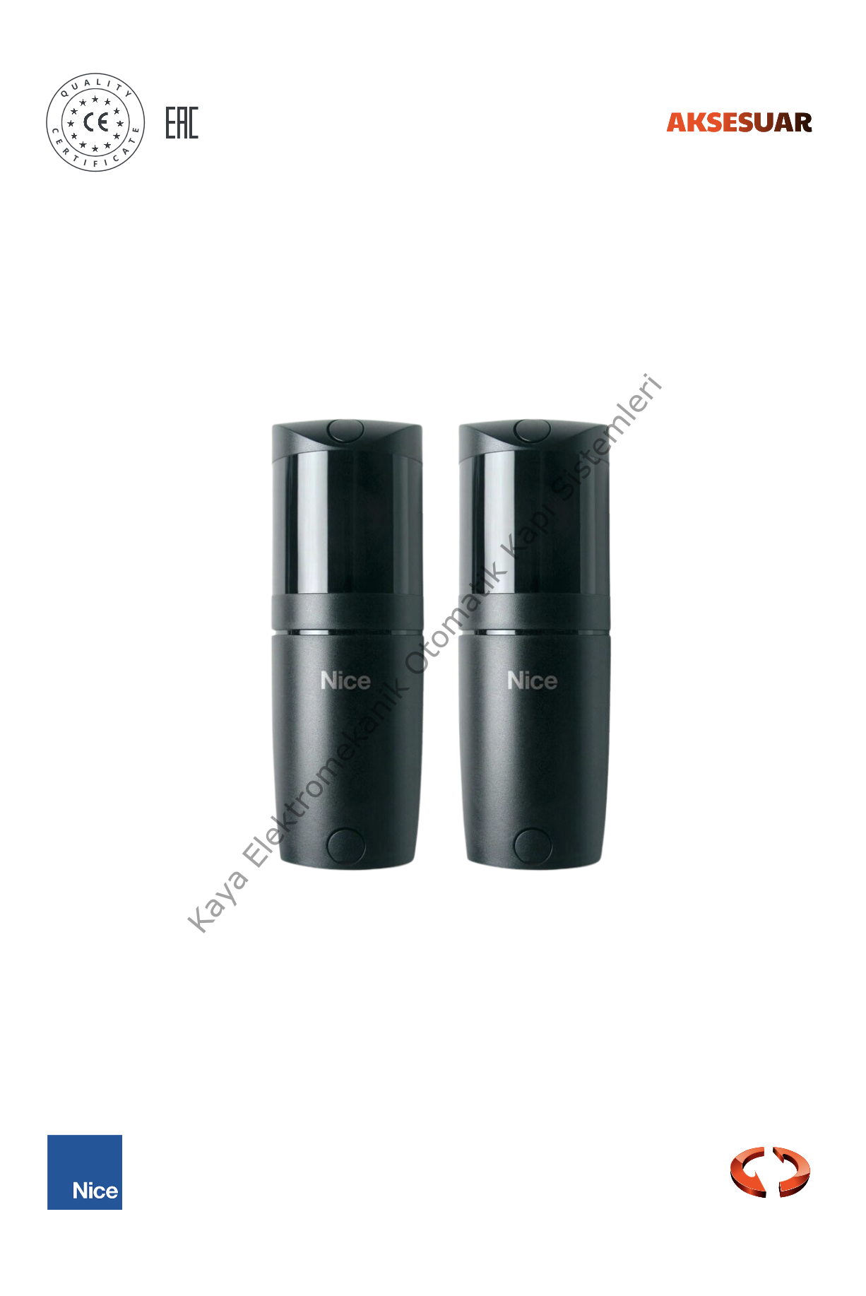 Nice FT210B BlueBus Pilli Emniyet Fotosel Takımı (Otomatik Kapı Sensörü)