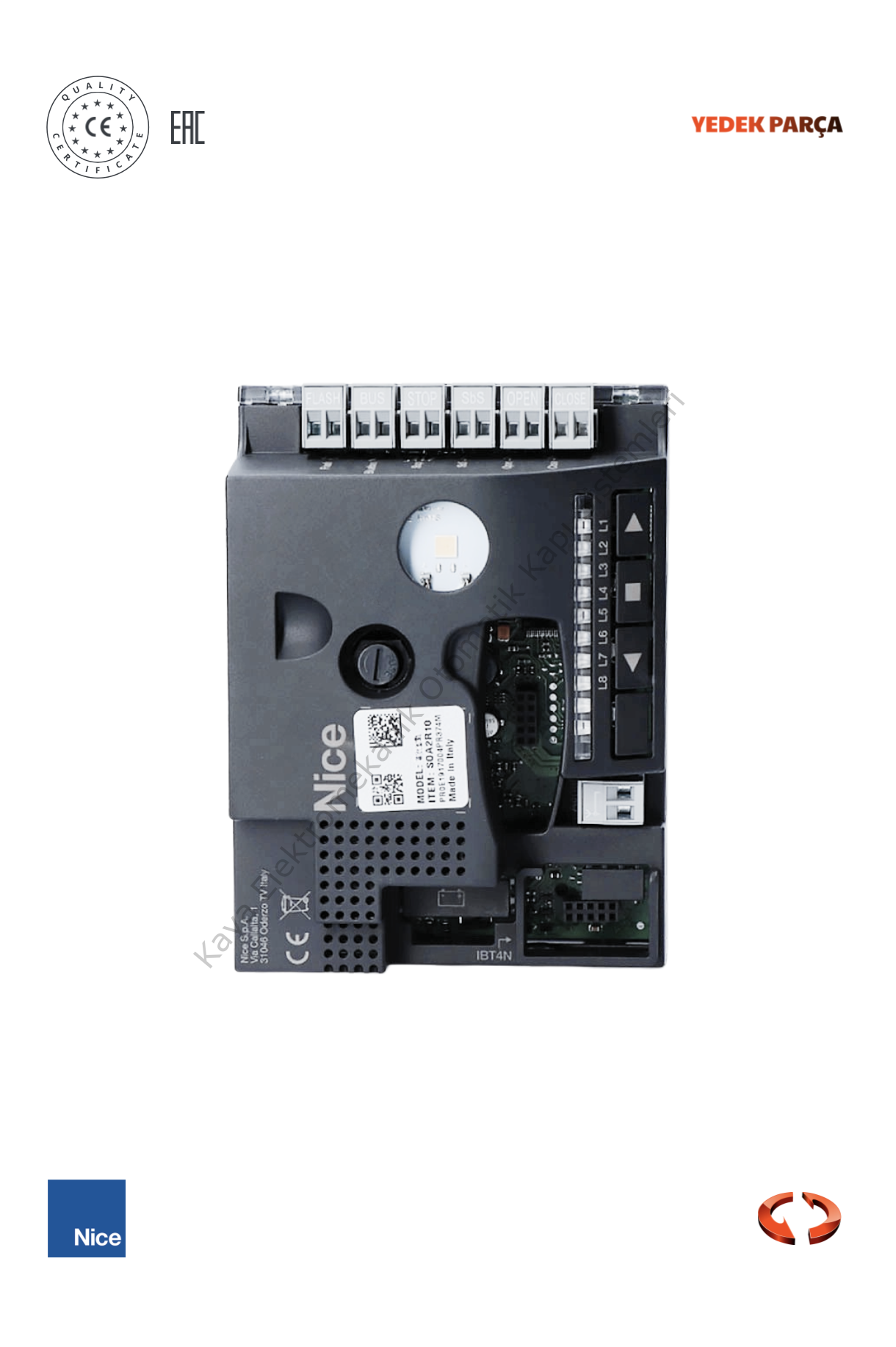 Nice SPNKA3 Slight 400 Motor Kontrol Kartı (Otomatik Kapı Yedek Parça)