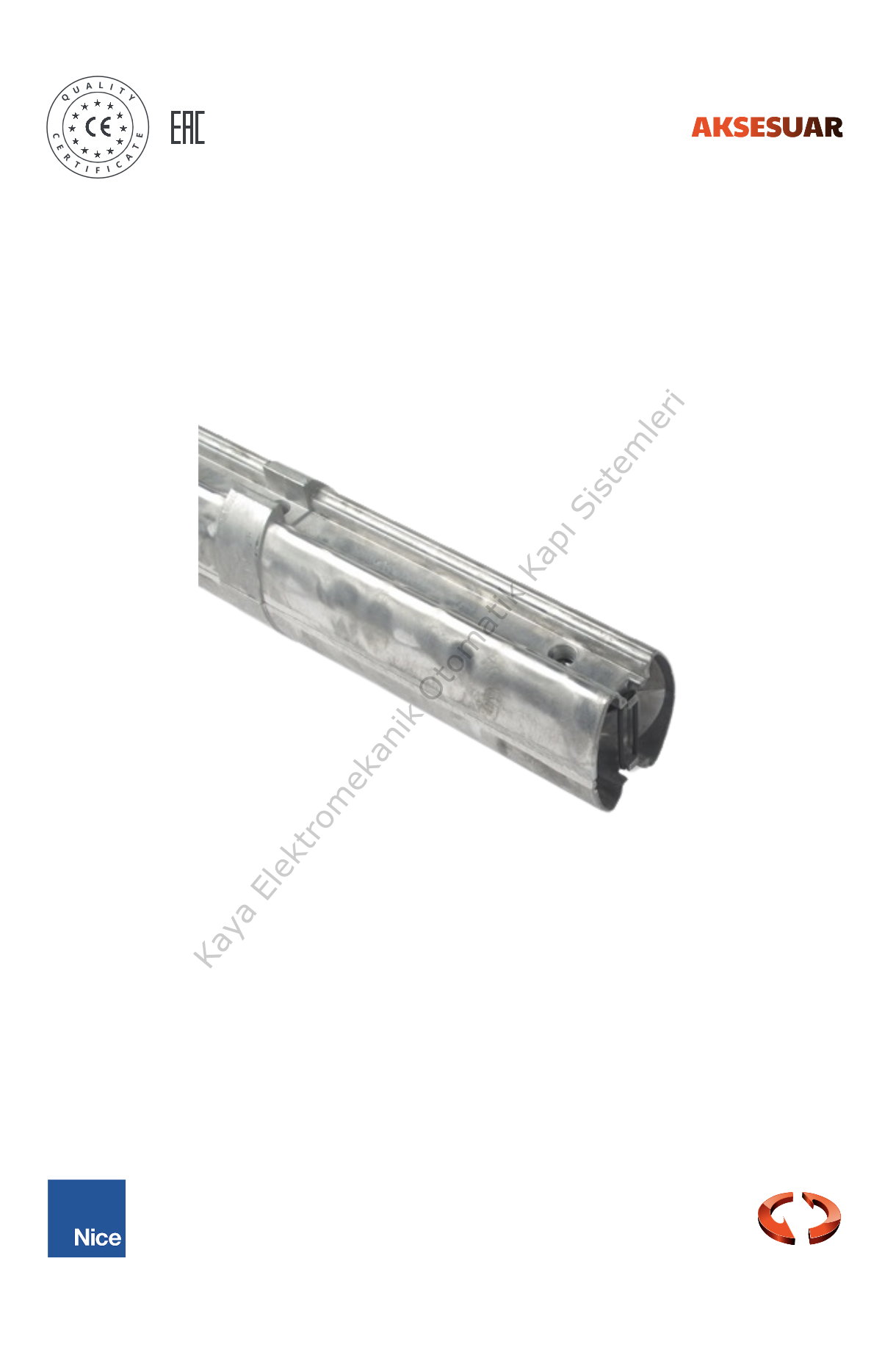 Nice XBA9 Wide L Bariyer Kol Birleştirme Aparatı (Otomatik Kapı Aksesuarı)