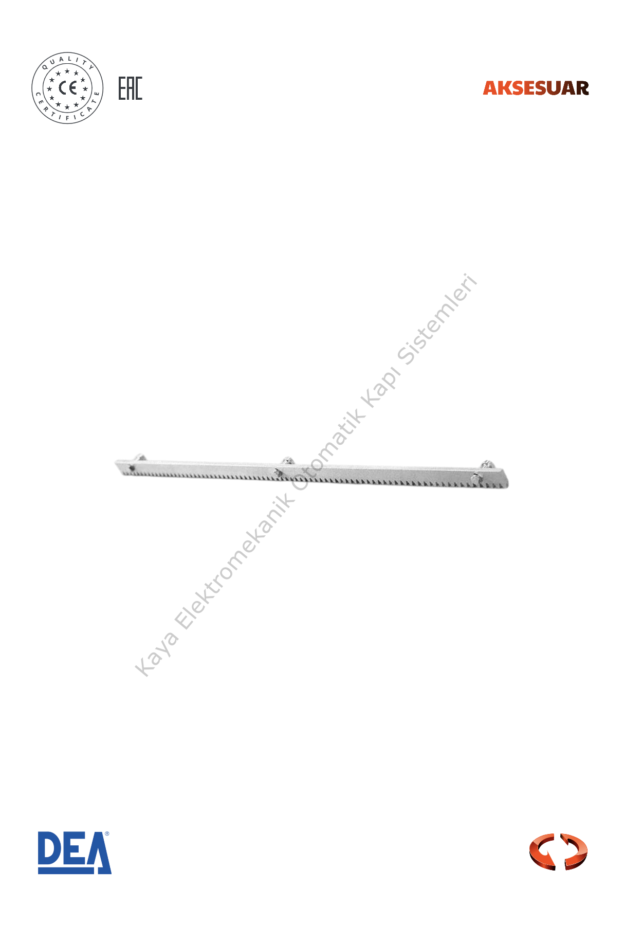 DEA Çelik Kremayer Dişli 1 Metre