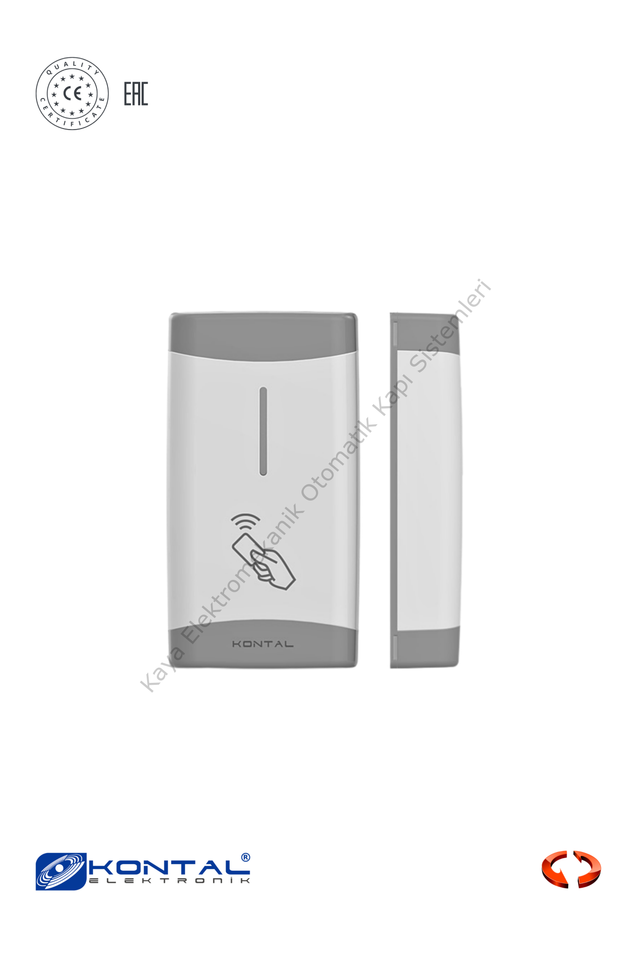 Kontal KOMFR – MiFare Kart Okuyucu Panel (Otomatik Kapı Aksesuarı)